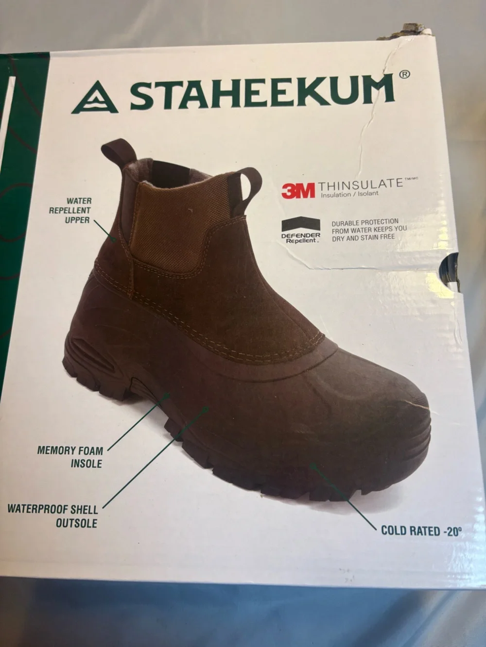 Staheekum Yukon Men's Brown Winter Boots Size 11 New in Box